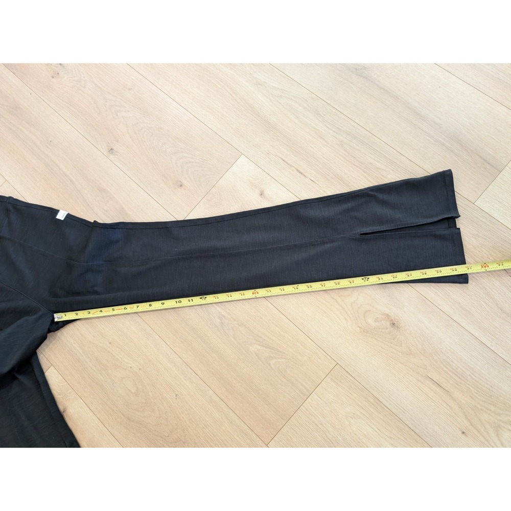 Vuori Performance Rib Flare Pants Black High Rise Slit Hem Women Small VW4042 - Picture 6 of 8